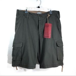 Surplus Tex forest green vintage trouser shorts